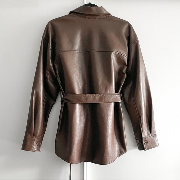 BABATON NWOT Vegan Leather Belted Jacket - Picture 11 of 13